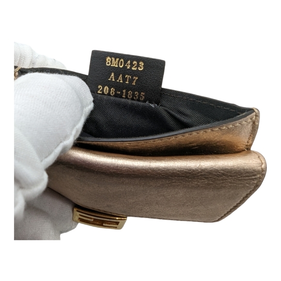 Fendi Authentic Rose Gold Zucca Card Holder Wallet - Picture 7 of 8